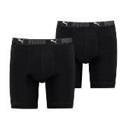 Puma 2P Sport Cotton Long Boxer Svart bomull Large Herre