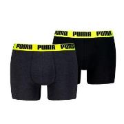 Puma 2P Men Everyday Basic Boxer Svart/Gul bomull Large Herre