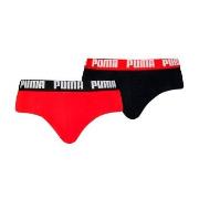 Puma 2P Men Everyday Brief Rød/Svart bomull Large Herre