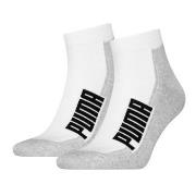 Puma Strømper 2P BWT Cushioned Quarter Sock Hvit Str 35/38