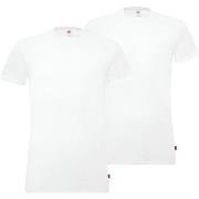Levis 2P Base Crew Neck T-shirt Hvit bomull XX-Large Herre