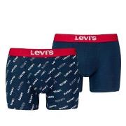 Levis 2P Logo Aop Boxer Brief Marine bomull Small Herre