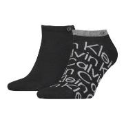 Calvin Klein Strømper 2P All Over Print Sneaker Sock Svart Str 39/42 H...