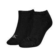 Calvin Klein Strømper 2P Glossy Sneaker Socks Svart Str 35/38 Dame