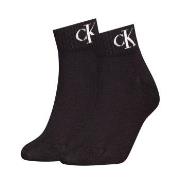 Calvin Klein Strømper 2P Women Monogram Quarter Socks Svart Str 39/42 ...