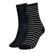 Tommy Hilfiger Strømper 2P Classic Small Stripe Socks Svart Str 35/38 ...