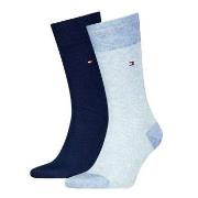 Tommy Hilfiger Strømper 2P Men Birdeye Sock Lysblå Str 39/42 Herre