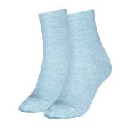 Tommy Hilfiger Strømper 2P Women Casual Short Sock Lysblå Str 39/42 Da...