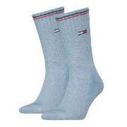 Tommy Uni TJ Iconic Crew Socks Strømper 2P Lysblå Str 35/38
