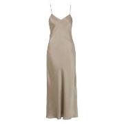 Damella Long Silk Nightdress Svart silke Medium Dame