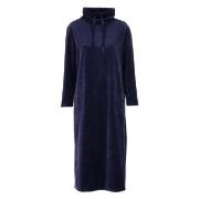 Damella Velour Cosy Dress Marine Large Dame