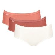 Sloggi Truser 3P Basic Plus Midi Colored Lakserosa bomull 46 Dame