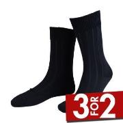 Amanda Christensen Strømper Grade Wide Rib Ankle Socks Marine Str 39/4...