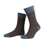 Amanda Christensen Strømper 3P True Contrast Ankle Sock Brun Str 47/50