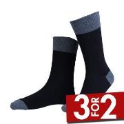 Amanda Christensen Strømper True Contrast Ankle Sock Marine Str 39/42