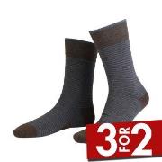 Amanda Christensen Strømper True Stripe Ankle Sock Brun Str 43/46