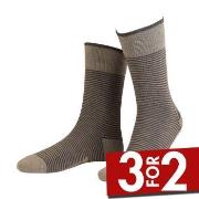 Amanda Christensen Strømper True Stripe Ankle Sock Lysbrun  Str 39/42