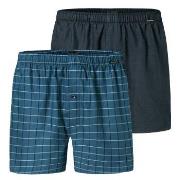 Schiesser 2P Boxershorts multipack Blå bomull Large Herre