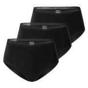 Schiesser Truser 3P Modern Lace Rio Midi Brief Svart bomull 44 Dame