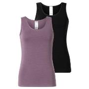 Schiesser 2P Modern Lace Top Lilla/Svart bomull 36 Dame