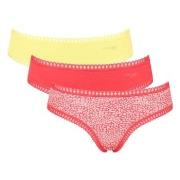Sloggi Truser 3P GO Crush Hipster Briefs Rosa/Gul bomull X-Small Dame