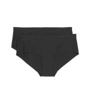 Marc O Polo Elastic Panty Truser 2P Svart X-Large Dame