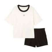 Marc O Polo Organic Cotton Short Pyjama Set Hvit/Svart bomull Small Da...