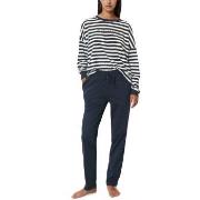 Marc O Polo Women Pyjama Set Hvit/Marine bomull Large Dame
