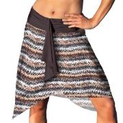 Wiki Puerto Rico Skirt Dress Brun mønstret nylon Medium Dame