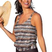 Wiki Puerto Rico Tankini Top Brun mønstret E/F Medium Dame