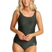 Damella Alice Textured Swimsuit Mørkgrørnn  nylon 42 Dame