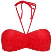 Damella Olivia Textured Padded Bikini Bra Rød nylon 38 Dame