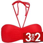 Damella Olivia Textured Padded Bikini Bra Rød nylon 44 Dame