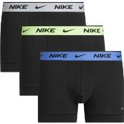 Nike 3P Everyday Essentials Cotton Stretch Trunk D1 Svart/Grønn bomull...