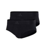 adidas 2P Active Flex Cotton 3 Stripes Brief Svart bomull Large Herre