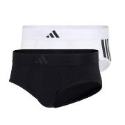 adidas 2P Active Flex Cotton 3 Stripes Brief Hvit/Svart bomull Medium ...