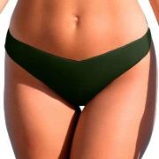 Wiki Low Cut Brazilian Bikini Brief Mørkgrørnn  Large Dame