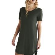 Damella Bamboo Plain Short Sleeve Nightdress Oliven Bambus XX-Large Da...
