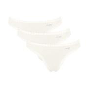 Sloggi Truser 3P GO Crush String Elfenben bomull Large Dame