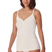 Schiesser Fine Rib Spaghetti Top Champagne bomull Small Dame