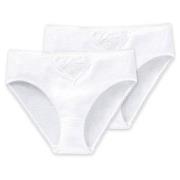 Schiesser Truser 2P Cotton Essentials Tai Panties Hvit bomull 3XL Dame