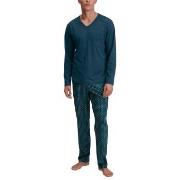 Calida Relax Imprint 3 Pyjamas Petrol bomull X-Large Herre