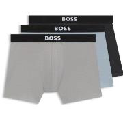 BOSS 3P ONE Boxer Brief Blå/Grå bomull XX-Large Herre