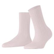 Falke Strømper Women Cotton Rib Socks Lysrosa bomull Str 39/42 Dame