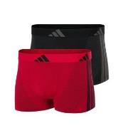 adidas 2P Active Micro Stretch Seamless Trunks Svart/Rød Medium Herre