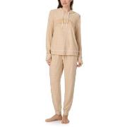 DKNY Chill In Style Hoodie Jogger Set Beige polyester Small Dame