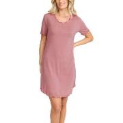 Damella Bamboo Plain Short Sleeve Nightdress Rosa Bambus XX-Large Dame