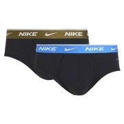 Nike 2P Everyday Cotton Stretch Briefs Svart/Blå bomull X-Large Herre