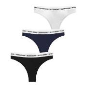 Björn Borg Truser 3P Logo Thong Mixed bomull X-Small Dame