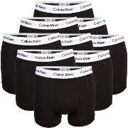 Calvin Klein 9P Cotton Stretch Trunks Svart/Hvit bomull X-Large Herre